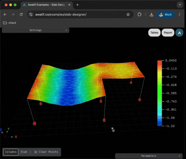 Awatif slab designer wireframe mesh view
