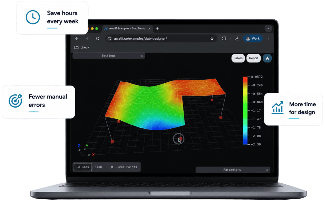 Structural engineering automation tool screenshot